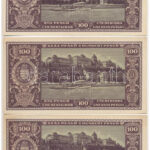 1945. 100P (2x) sorszámkövetők 'E 198 036523 - E 198 036524' + 100P 'E 198 036521' T:II,II- Adamo P18 - Image 2