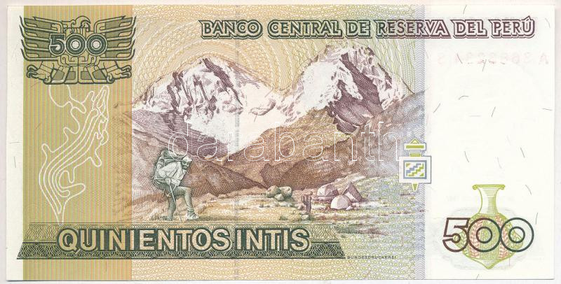 Peru 1987. 500I 'A 3683231 S' T:I,I- Peru 1987. 500 Intis 'A 3683231 S' C:UNC,AU Krause P#134 - Image 2