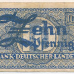 NSZK 1948. 10pf T:III kis szakadás, folt FRG 1948.10 Pfennig C:F small tear, spot Krause P#12