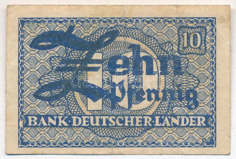 NSZK 1948. 10pf T:III kis szakadás, folt FRG 1948.10 Pfennig C:F small tear, spot Krause P#12