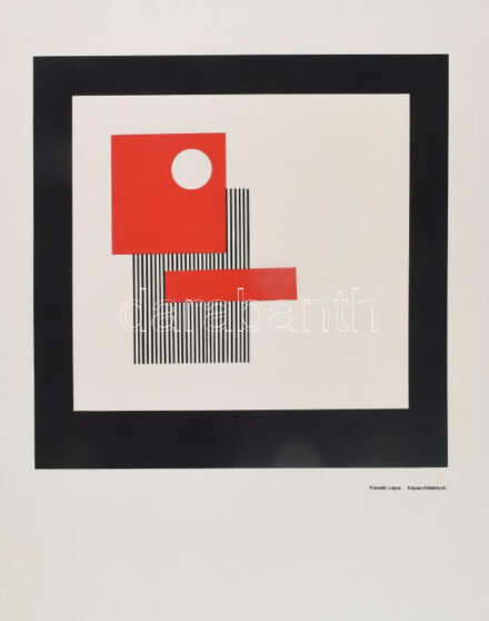 Kassák Lajos (1887-1967): Képarchitektura. Szitanyomat. Készítette 1979-ben 130 példányban a Pesti Műhely: Bak Imre, Fajó János és Nádler István. Összeáll. Fajó János. 39x39 cm