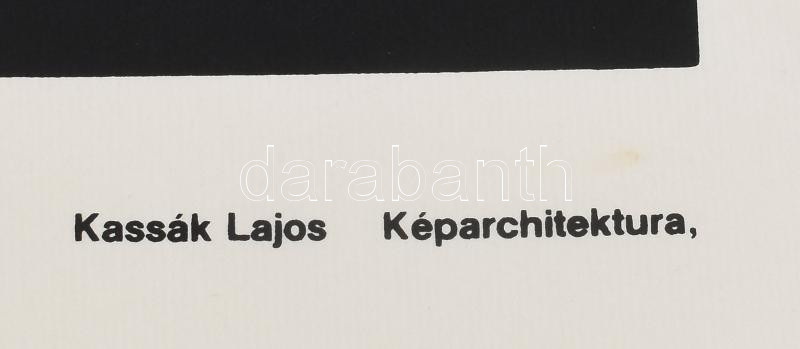 Kassák Lajos (1887-1967): Képarchitektura. Szitanyomat. Készítette 1979-ben 130 példányban a Pesti Műhely: Bak Imre, Fajó János és Nádler István. Összeáll. Fajó János. 39x39 cm - Image 3