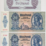 1936. 10P + 1941. 20P (4x) + 1944. 5P 'A Vöröshadsereg Parancsnoksága' T:III közte szép papír, folt