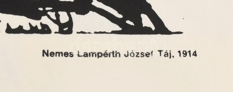 Nemes-Lampérth József (1891-1924): Táj, 1914. Szitanyomat. Készítette 1979-ban 130 példányban a Pesti Műhely: Bak Imre, Fajó János és Nádler István. Összeáll. Fajó János. 41x58 cm - Image 2