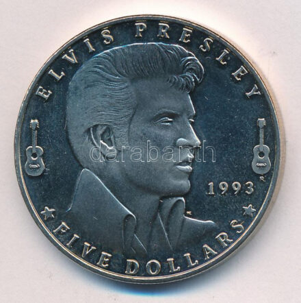 Marshall-szigetek 1993. 5$ Cu-Ni 'Elvis Presley' kapszulában T:1 Marshall Islands 1993. 5 Dollars Cu-Ni 'Elvis Presley' in capsule C:UNC Krause KM#124