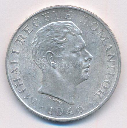 Románia 1946. 100.000L Ag 'I. Mihály' T:2- Romania 1946. 100.000 Lei Ag 'Mihai I' C:VF Krause KM#71