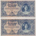 1945. 500P (2x) sorszámkövetők 'K 237 021751 - K 237 021752' T:II Adamo P19