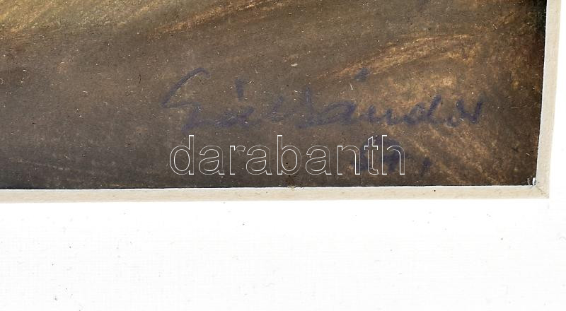 Gál Sándor (1898-1979): Csendélet. Tempera, papír, jelezve jobbra lent, 42x29 cm. Dekoratív, üvegezett fakeretben. - Image 2