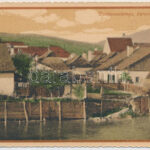 1916 Besztercebánya, Banská Bystrica; Garamparti részlet. Sonnenfeld Mór kiadása / Hron riverside