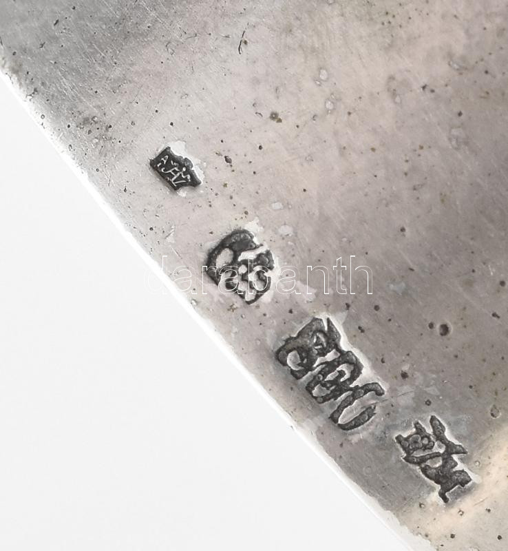 Ezüst(Ag) szecessziós íriszmintás szalvétagyűrűpár, jelzett, d: 5,1 cm, nettó: 86,5 g - Image 3