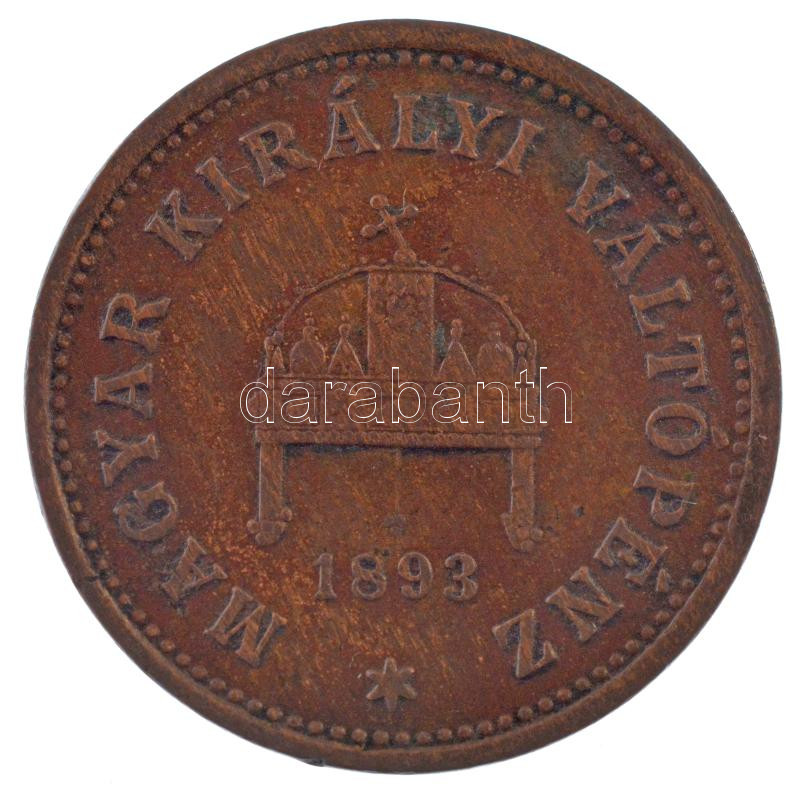 1893KB 1f bronz T:2,2- patina, kis ü. Adamo K1 - Image 2