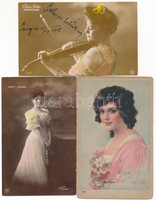 SZÍNÉSZEK, SZÍNÉSZNŐK - 19 db régi képeslap / ACTORS, ACTRESSES - 19 pre-1945 postcards - Image 2