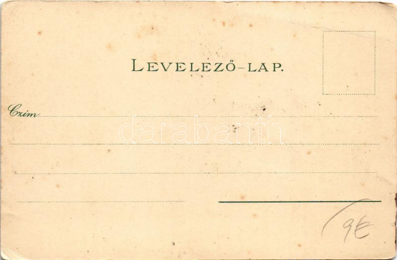 Pozsony, Pressburg, Bratislava; Au-Caffehaus / Ligeti Kávéház / café. Ottmar Zieher 1901. (EB) - Image 2