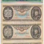 1969. 10Ft (3x) + 1975. 20Ft (2x) + 1975-1986. 50Ft (3xklf) T:II-,III szép papír, kis folt - Image 3