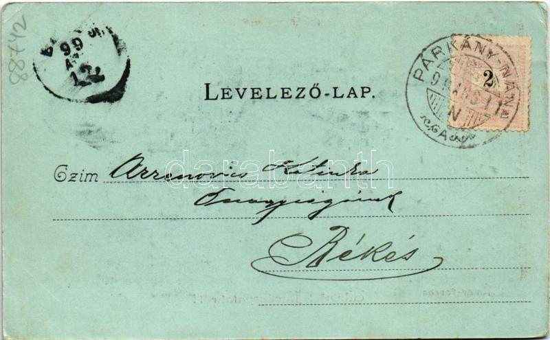 1899 (Vorläufer) Kovácspatak, Kovacov; Ámor-forrás. Esztergomi lapok nyomdája 'Hunnia' könyvnyomda kiadása / spring source (EK) - Image 2