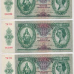 1936. 10P (3x) sorszámkövetők '*B 281 062088 - *B 281 062090' T:I,I- Adamo P9
