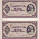 1945. 100P (2x) sorszámkövetők'E 259 097105 - E 259 097106' T:I,I- Adamo P18
