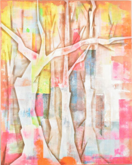 Nagy Imola (1976-): A természet győz. Akril, vászon, jelzett, hátoldalán autográf felirattal, 100x80 cm