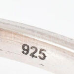 Ezüst(Ag) karperec kövekkel gazdagon kirakva, jelzett, 5,5×5,5 cm, kis deformációval, bruttó: 17,1 g - Image 4
