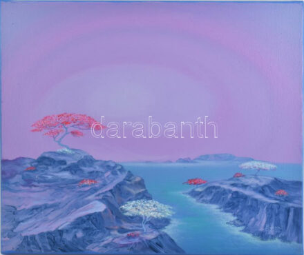 David Beeri (1951-): Tenger. Olaj, vászon. Jelezve jobbra lent, a hátoldalán autográf felirattal. 50x60 cm