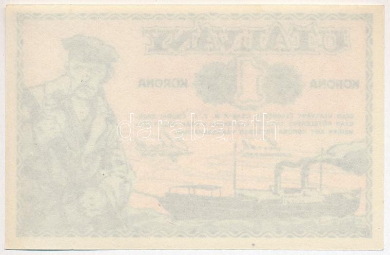 Budapest ~1919. 1K 'M.T.K. Óbudai Hajógyár' T:I Adamo BUC-172.1 - Image 2
