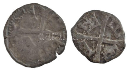 1387-1427. Parvus Ag 'Zsigmond' (2x) (0,15g, 0,17g) T:2- Hungary 1387-1427. Parvus Ag 'Sigismund' (2x) (0,15g, 0,07g) C:VF Huszár: 580., Unger I.: 451.