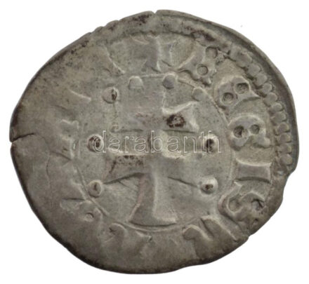 1373-1382 'szerecsenfejes' Denár Ag 'I. Nagy Lajos' (0,50g) T:2- patina Hungary 1373-1382 Denar Ag 'Louis I' (0,50g) C:VF patina Huszár: 547., Unger I.: 432.a