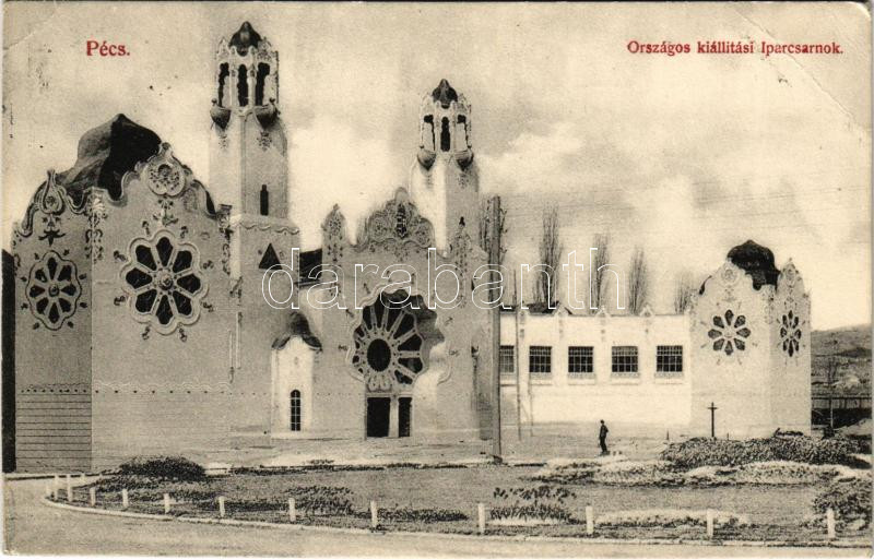 1907 Pécs, Országos Kiállítás Iparcsarnoka. Fürst Lipót kiadása (EB)