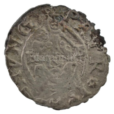 159?K-B Denár Ag 'Rudolf' (0,61g) T:2- hajlott lemez, patina Hungary 159?K-B Denar Ag 'Rudolf' (0,61g) C:VF bent coin, patina Huszár: 1059.,Unger II.: 811.a