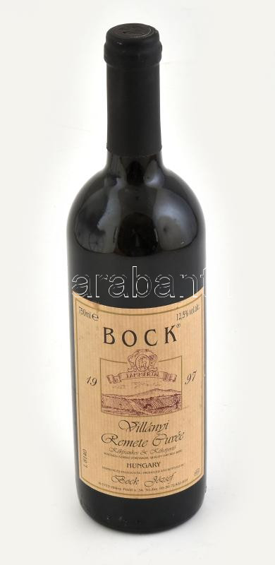 1997 Bock Villányi Remete Cuvée, kékfrankos-kékoportó, Jammertal, bontatlan palack száraz vörösbor, pincében szakszerűen tárolt, 12,5%, 0,75l.