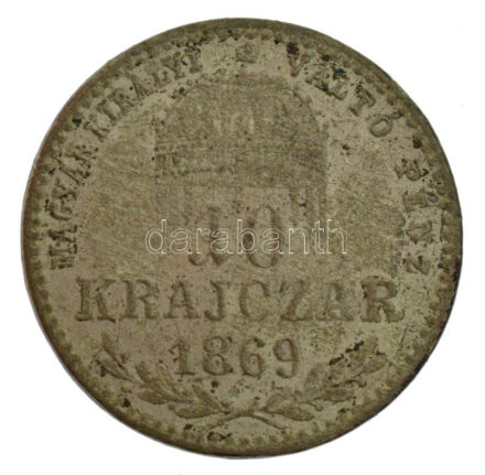 1869KB 10kr Ag 'Magyar Királyi Váltó Pénz' T:3 Adamo M10.1