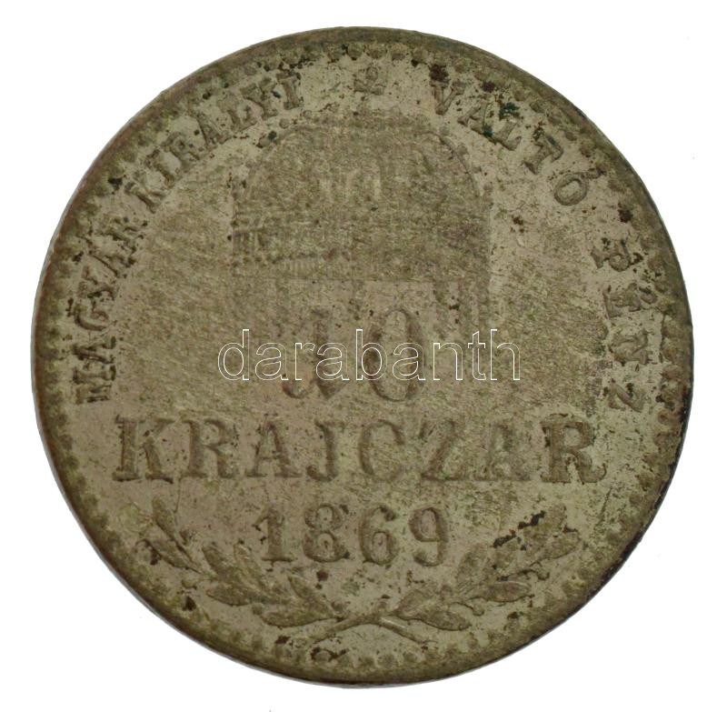 1869KB 10kr Ag 'Magyar Királyi Váltó Pénz' T:3 Adamo M10.1