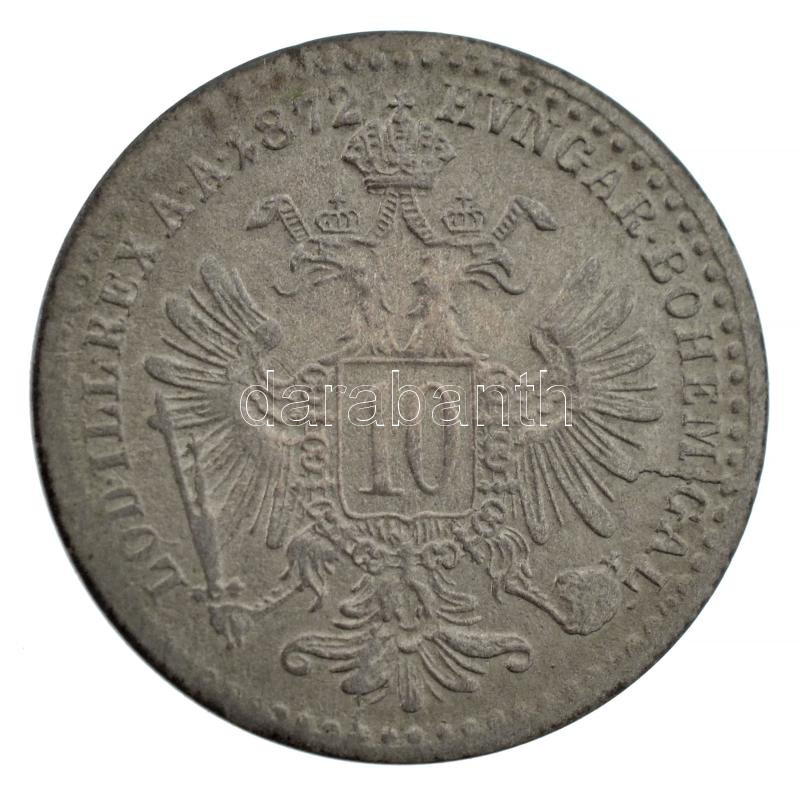 Ausztria 1872. 10kr Ag 'Ferenc József' T:3 Austria 1872. 10 Kreuzer Ag 'Franz Joseph' C:F Krause KM#2206