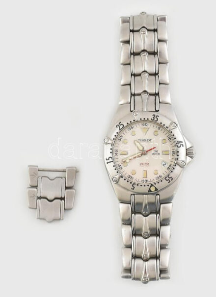 Tissot kvarc karóra, fém szíjjal, elemmel, működik, d: 33 mm