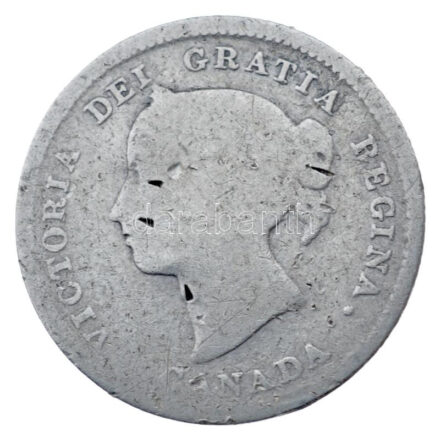 Kanada 1888. 5c Ag 'Viktória' T:3 ü. Canada 1888. 5 Cents Ag 'Victoria' C:F ding Krause KM#2