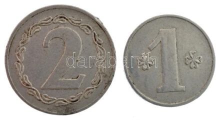 ~1980. 'Csak takarékosan / 1 + 2' Al zseton (2xklf) T:1-,2