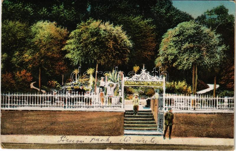 1918 Pozsega, Pozega; Strossmayerovo setaliste / park (EK)