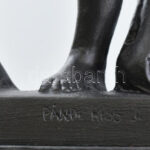 Pándi Kiss János (1905-1981): Fürdőző lány, terrakotta, jelzett, talpa restaurált, m: 22cm - Image 3