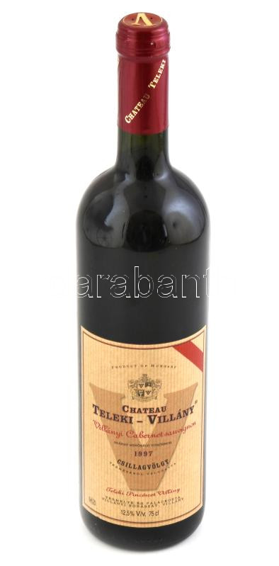 1997 Chateau Teleki-Villány Villányi Cabernet Franc 'Csillagvölgy' válogatás, bontatlan palack száraz vörösbor, pincében szakszerűen tárolt, 12.5%, 0,75l