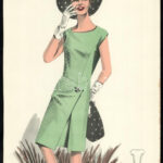 cca 1950 3 db Wemo Modes Internationales vintage divatkép, ofszet nyomat, papír, egyik lap széle kissé foltos, 32x21,5 cm - Image 2