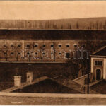1916 Lipótvár, Újvároska, Leopoldov; Fegyintézet, börtön. Vasúti levelezőlapárusítás 9316. / prison (lyuk / pinhole)