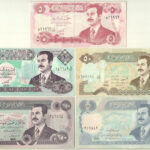 Irak 1992-1995. 5D-250D (5xklf) T:II-III Iraq 1992-1995. 5 Dinars - 250 Dinars (5xdiff) C:XF-F