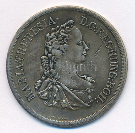Német Államok / Nürnberg ~1830-1910. Mária Terézia 1760-as féltallérján alapuló fém fantáziaveret. Szign.:LAUER NURNBG (33mm) T:1-,2 German States / Nuremberg ~1830-1910. Metal fantasy coin based on Maria Theresia's 1/2 Thaler from