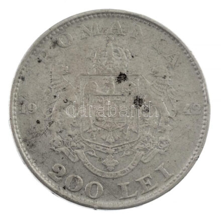 Románia 1942. 200L Ag 'I. Mihály' T:2 Romania 1942. 200 Lei Ag 'Mihai I' C:XF Krause KM#63
