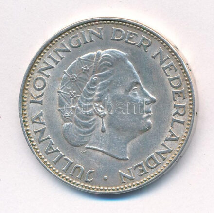 Hollandia 1966. 2 1/2G Ag 'Julianna' T:1- kis patina Netherlands 1966. 2 1/2 Gulden Ag 'Juliana' C:AU small patina Krause KM#185