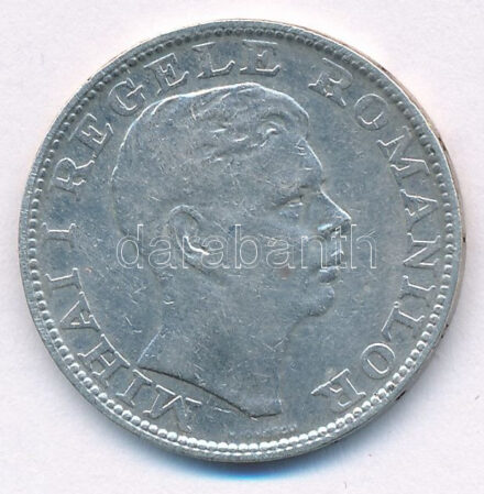 Románia 1942. 200L Ag 'I. Mihály' T:2 kis ph. Romania 1942. 200 Lei Ag 'Mihai I' C:XF small edge error Krause KM#63