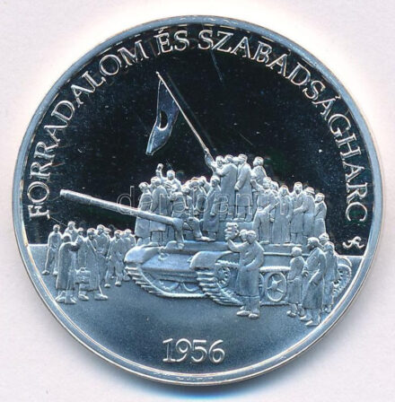 Fritz Mihály (1947- ) DN 'Forradalom és szabadságharc 1956 / Magyarország Történelme' Ag emlékérem (15g/0.500/34mm) T:PP
