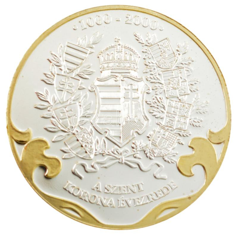 DN 'A Szent Korona évezrede - 1464 Mátyás a nagy király' aranyozott, ezüstözött Cu emlékérem (40mm) T:PP - Image 2
