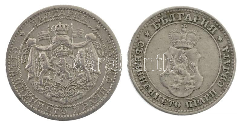 Bulgária 1913. 10s Cu-Ni + 1925. 1L Cu-Ni T:2,2- Bulgaria 1913. 10 Stotinki Cu-Ni + 1925. 1 Leva Cu-Ni C:XF,VF - Image 2