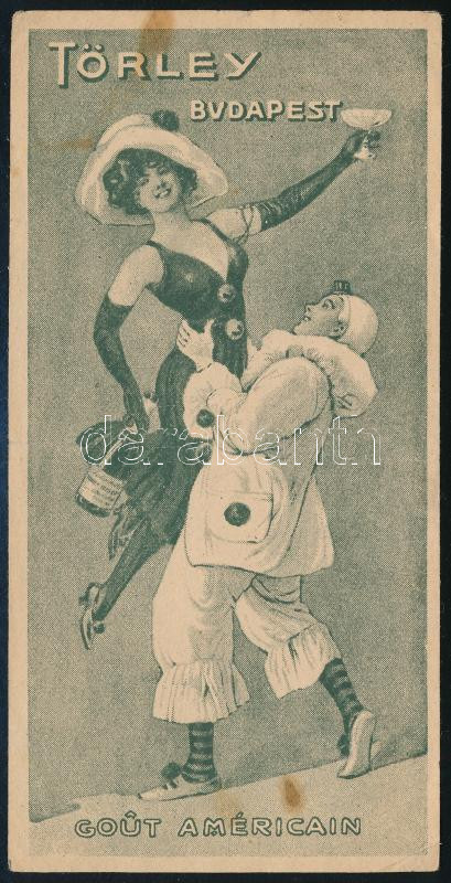 cca 1920-1930 Törley Budapest Gout Américain pezsgő számolócédula, hajtásnyommal, kis foltokkal